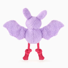 Pink Bat Crinkle Rope Toy