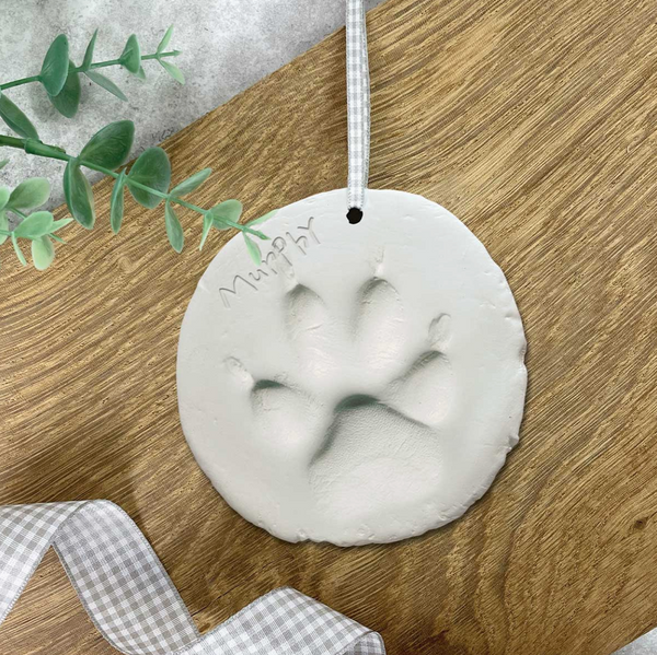 clay with pawprint